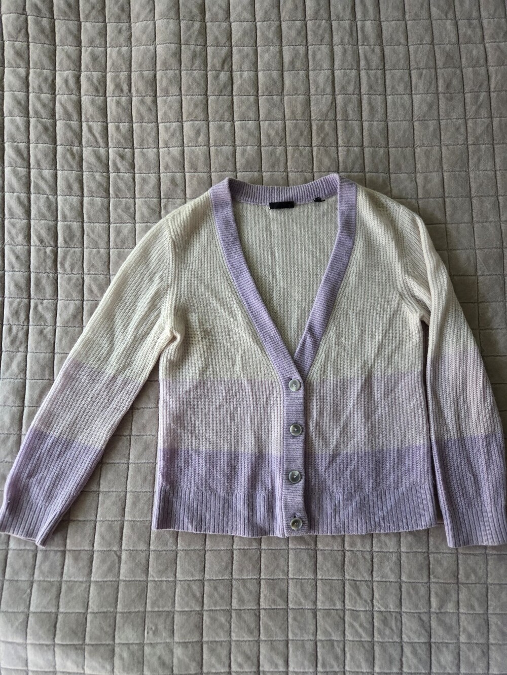 ATM Anthony Thomas Melillo 100% cashmere cardigan XS Purple Grey